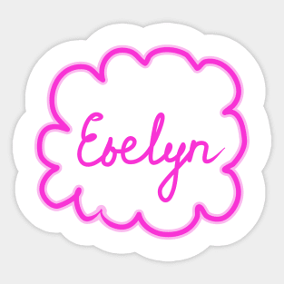 Evelyn. Female name. Sticker